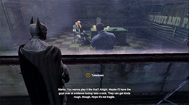 Attack the policeman at the other side of the mirror - Access the GD servers - side rooms | Main storyline - Main storyline - Batman: Arkham Origins Game Guide