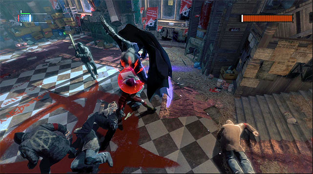 Anarky will jump down to the battlefield at the moment at which the third phase starts - Anarky | Most Wanted - Most Wanted - Batman: Arkham Origins Game Guide