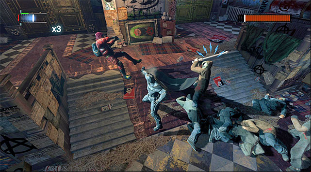 Anarky does not do that well while defending against Batmans attacks - Anarky | Most Wanted - Most Wanted - Batman: Arkham Origins Game Guide