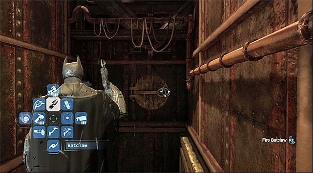 Start on the ledge above, to the South-East of the collectible - The best hidden datapacks - Extortion File 11 (Gotham Pioneers Bridge) | Enigma Datapacks - Enigma Datapacks - Batman: Arkham Origins Game Guide