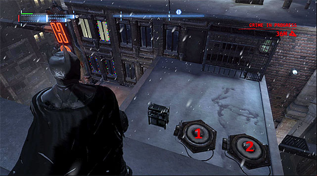 Locate all of the objects shown in the above screenshot, i - The best hidden datapacks - Extortion File 20 (Burnley) | Enigma Datapacks - Enigma Datapacks - Batman: Arkham Origins Game Guide