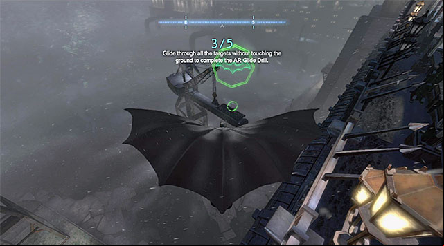 Keep gliding through successive rings - Dark Knight System | Challenges - Challenges - Batman: Arkham Origins Game Guide