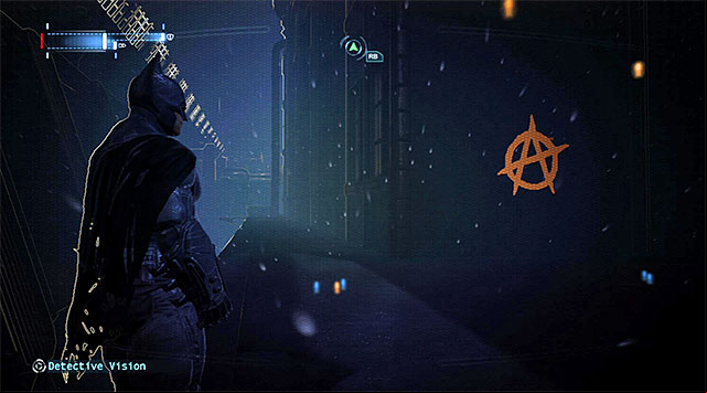An example tag (they are visible only in the detective vision!) - Anarky Tags | Enigma Datapacks - Enigma Datapacks - Batman: Arkham Origins Game Guide