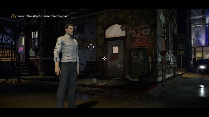 You can notice interactive spots on the screenshot above - Chapter 1 - Broken Memories | Walkthrough - Episode 2: Children of Arkham - Batman: The Telltale Games Series Game Guide