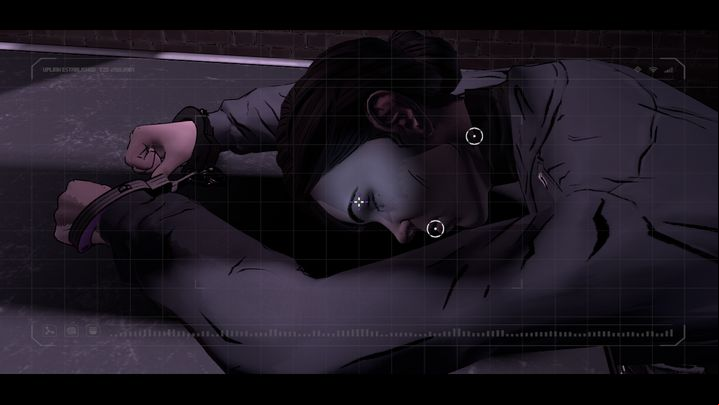 The scanning will show two interaction areas, which can be seen on the screenshot above - Chapter 2 - The Children | Walkthrough - Episode 2: Children of Arkham - Batman: The Telltale Games Series Game Guide