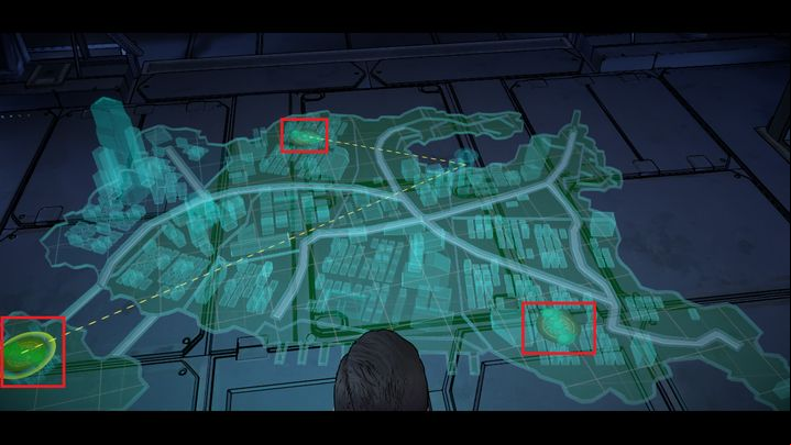 You can see the positioning of all three drones on the screenshot above - Chapter 3 - A Big Fan | Walkthrough - Episode 2: Children of Arkham - Batman: The Telltale Games Series Game Guide