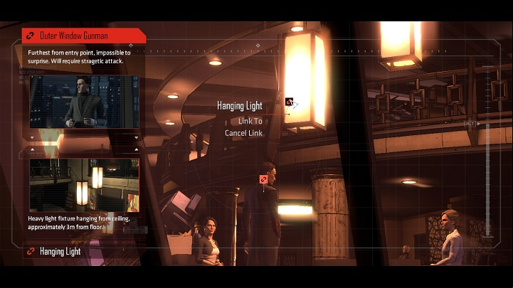 Near each of the armed guards, there are at least two elements of the environment, which can be used to neutralize them - Chapter 5 - Room with a View | Walkthrough - Episode 1: Realm of Shadows - Batman: The Telltale Games Series Game Guide