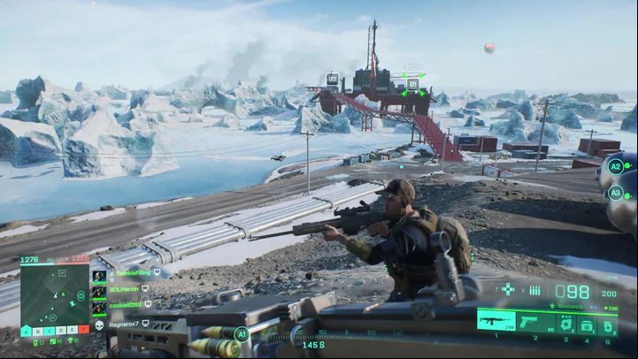 Zone D, on the other hand, is surrounded by huge blocks of ice - Battlefield 2042: Breakaway - map characteristics - Maps - Battlefield 2042 Guide