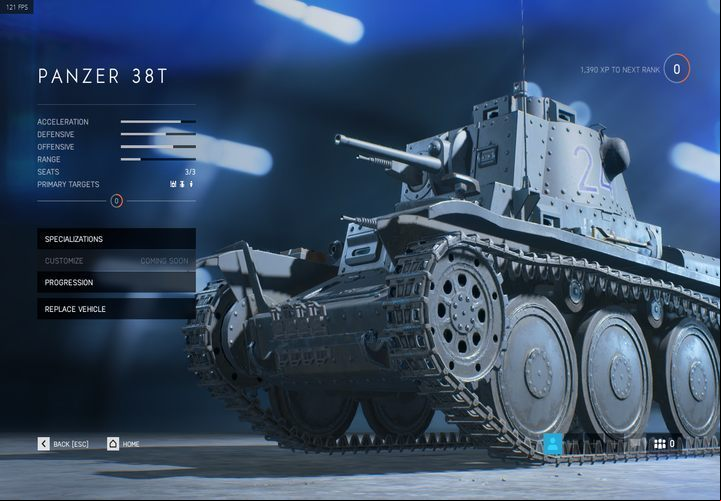 Panzer 38T is unlocked at level 6. - German Tanks in Battlefield 5 - - Battlefield V Guide