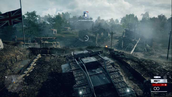 Watch out for the cannons placed around - Through Mud and Bloods | Walkthrough - Walkthrough - Battlefield 1 Game Guide