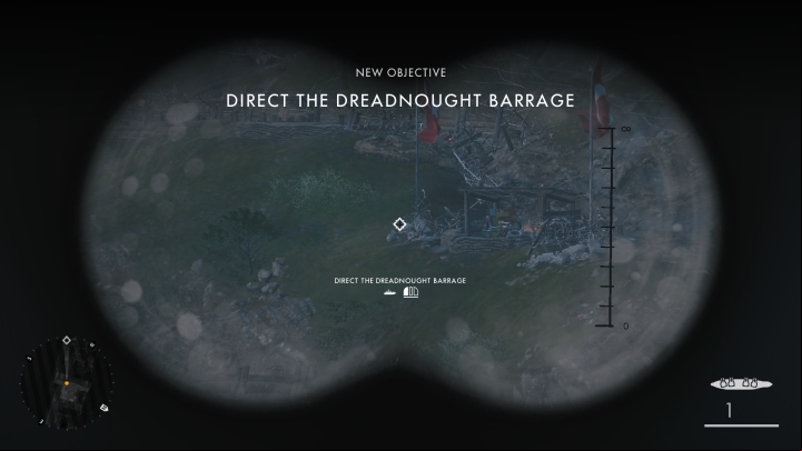Your first task in this mission is pointing the target with the binoculars and pressing the shooting button - The Runner | Walkthrough - Walkthrough - Battlefield 1 Game Guide