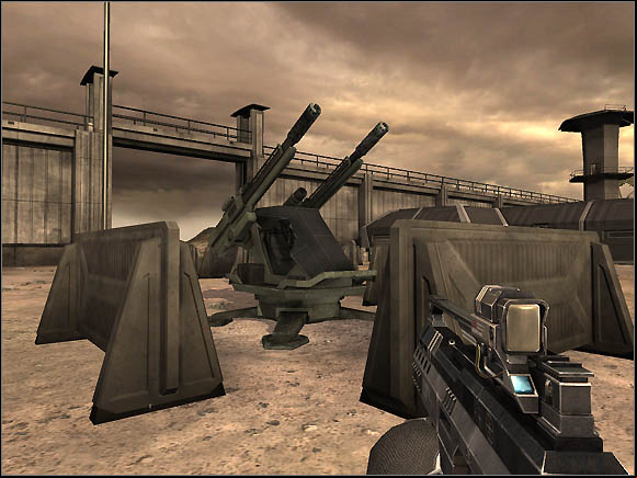 Rosch Kz-27 is a double-barreled anti-aircraft stationary cannon - Rosch Kz-27 - Stationary weapons - Battlefield 2142 - Game Guide and Walkthrough