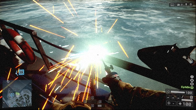 Welding the railing, repairing the boat. - Attack Craft - Vehicles - Battlefield 4 - Game Guide and Walkthrough
