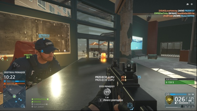To steal money from the vault, you need to approach it, which is usually not too easy, and seize the loot by holding down the interaction button - Blood Money - Game modes - Battlefield Hardline - Game Guide and Walkthrough
