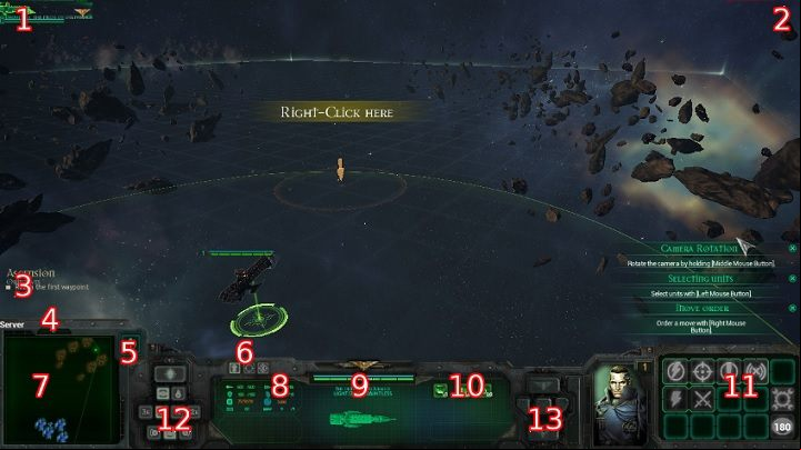 The HUD contains all the crucial info - The HUD - Gameplay basics - Battlefleet Gothic: Armada - Game Guide and Walkthrough