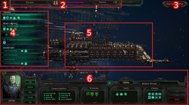 1 - Interface and modifications - Shipyard - Battlefleet Gothic: Armada - Game Guide and Walkthrough