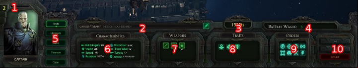 1 - Interface and modifications - Shipyard - Battlefleet Gothic: Armada - Game Guide and Walkthrough