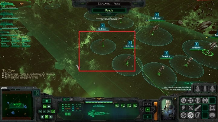 The important element here is the presence of the bait ships in your fleet - Chapter IV - 12th Black Crusade - Campaign - Battlefleet Gothic: Armada - Game Guide and Walkthrough