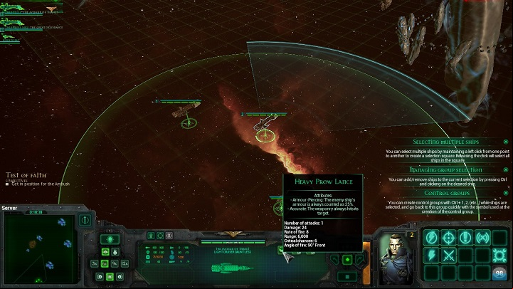 After hovering your mouse over a weapons icon, its range will be displayed for a given ship. - Combat - General tips - Battlefleet Gothic: Armada - Game Guide and Walkthrough