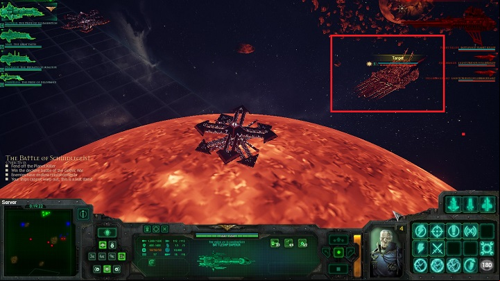 The mission objective has been marked in the above screenshot - Chapter V - The Empire Resurgent - Campaign - Battlefleet Gothic: Armada - Game Guide and Walkthrough
