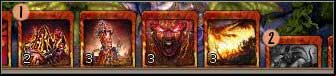 1 - a card you can play (all the requirements are fulfilled) - Interface - Battle interface - Interface - BattleForge - Game Guide and Walkthrough