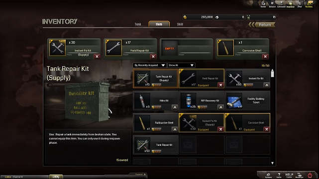 All the things we have. - Tank development, inventory and skills - Players profile and its development - Battleline: Steel Warfare - Game Guide and Walkthrough