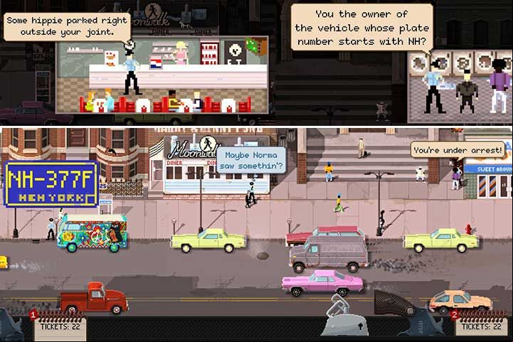The wanted car will be standing in the western part. First go to the diner and then arrest the driver in the laundry. - Second week | Description of 21 days of duty - Description of 21 days of duty - Beat Cop Game Guide