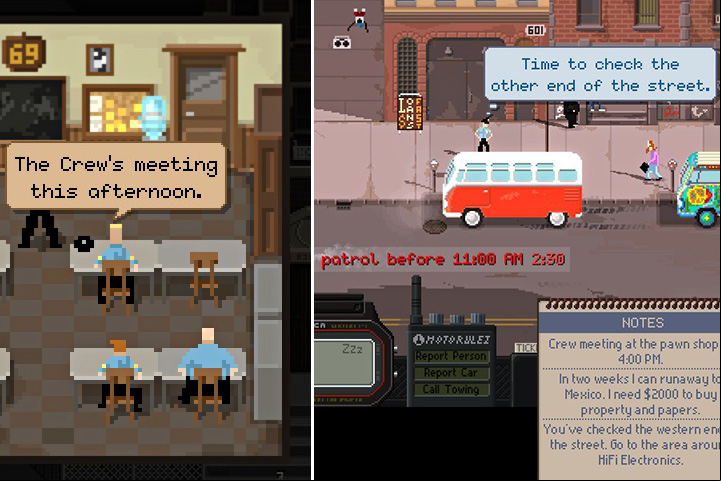 You will learn some interesting facts from your friends. Except for that, all that awaits you today is boring patrolling of the streets. - First week | Description of 21 days of duty - Description of 21 days of duty - Beat Cop Game Guide