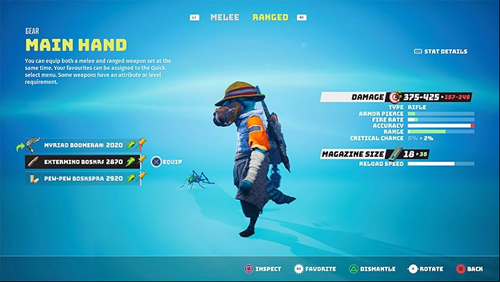 By default, the game only displays the melee weapons you have - Biomutant: Firearms in inventory - where to find it? - Character & equipment - Biomutant Guide