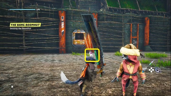 Position yourself so that your character is looking in the direction of the launcher - Biomutant: The Tribe War Begins - walkthrough - Main tasks - Biomutant Guide