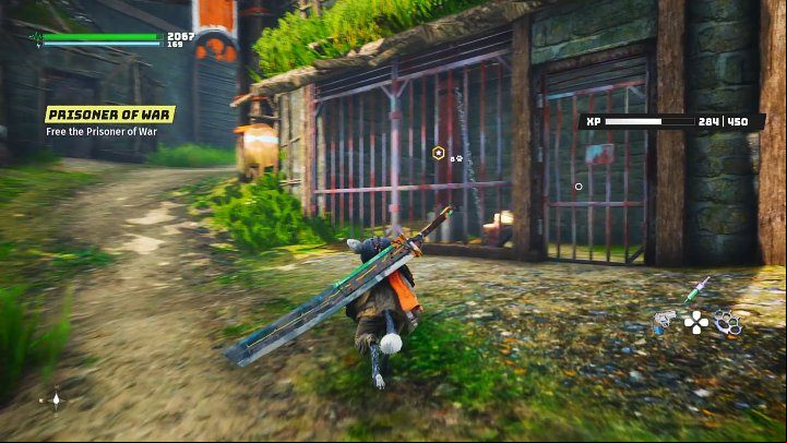 Defeat the two guards, then free the Myriad warrior who was locked in a cage - Biomutant: The Tribe War Begins - walkthrough - Main tasks - Biomutant Guide