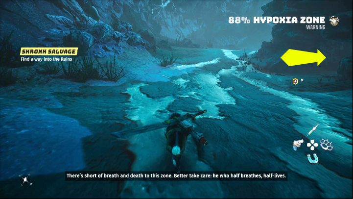 Mekton needs to be upgraded, but Gizmo can't go to the Dead Zone to look for components because he has no protection against the void there - Biomutant: Gizmo - walkthrough - Main tasks - Biomutant Guide