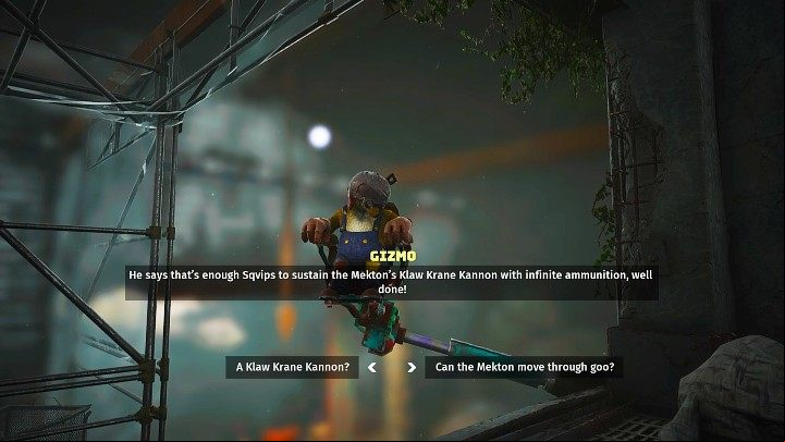 Return to Gizmo and hand him over the captured Sqvips - Biomutant: Gizmo - walkthrough - Main tasks - Biomutant Guide