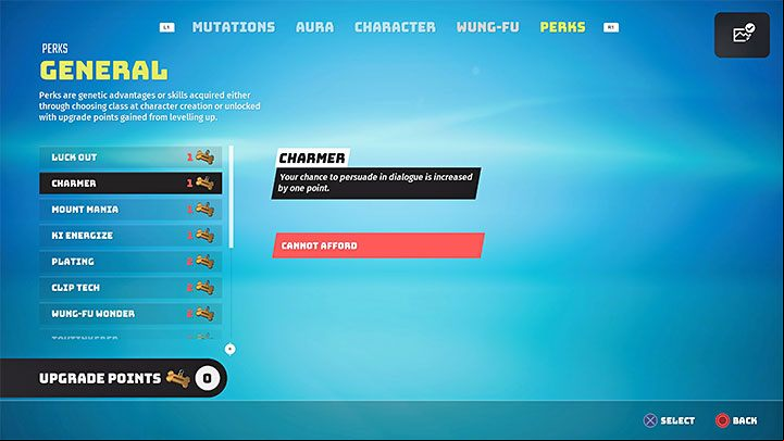 The effectiveness of persuasion is also affected by a perk called Charmer, which can be unlocked with just 1 development point - Biomutant: Persuasion - how to the check? - Campaign - Biomutant Guide