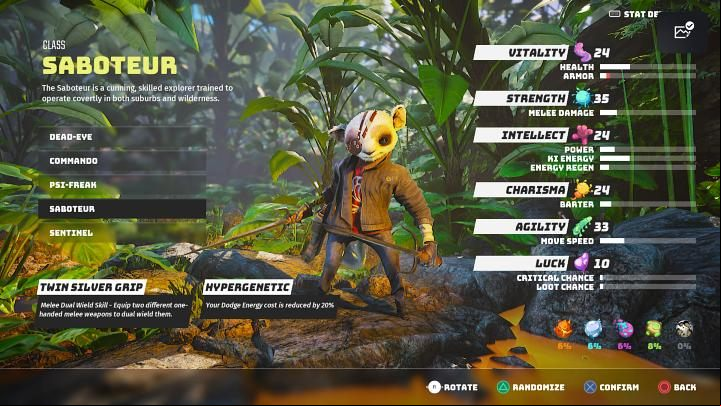 The last and most important stage of creating a new hero in Biomutant is to choose a character class - Biomutant: Character creation - Basics - Biomutant Guide