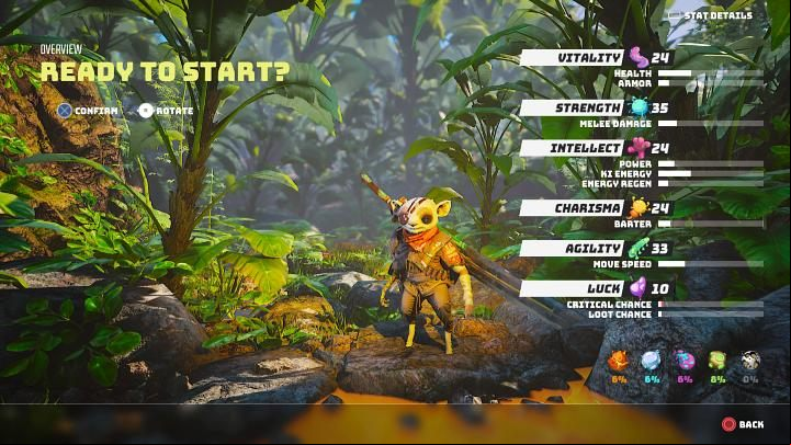 At the very end, a summary of the character you created will appear on the screen - Biomutant: Character creation - Basics - Biomutant Guide