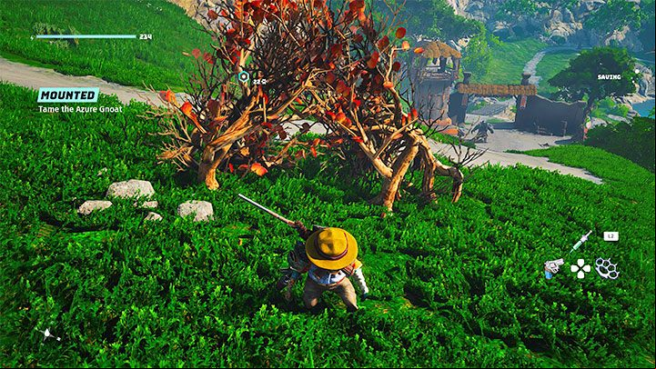 When you reach a designated place, you can find a mount, but the game won't let you ride it right away because you have to tame it first - Biomutant: Mounts and vehicles - Basics - Biomutant Guide