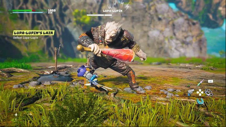 When fighting in melee, watch out for blows delivered from the side, but also from behind the head and the crushing grip - Biomutant: The Meat Eater - walkthrough - Main quests - Biomutant Guide