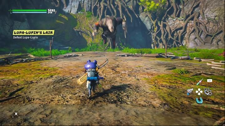 Lupa-Lupin will fly into a rage and immediately pounce on his opponent, performing a quick jumping attack - you must be prepared to quickly dodge to the side - Biomutant: The Meat Eater - walkthrough - Main quests - Biomutant Guide