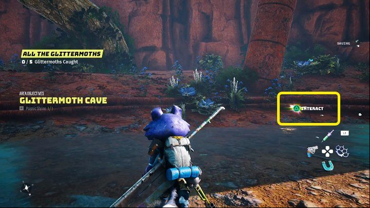 Glittermoths are caught in the same way as other creatures - just walk up to them and press the interaction key - Biomutant: Noko - walkthrough - Main quests - Biomutant Guide