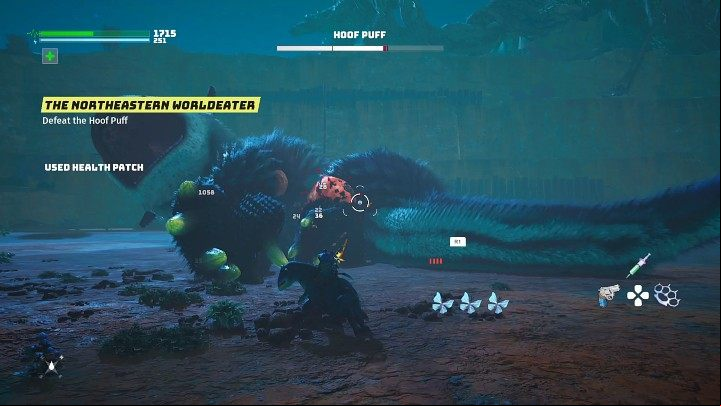 When you knock Hoof Puff down, you will have a few seconds to deal as much damage as possible - Biomutant: The Northeastern Worldeater - walkthrough - Main quests - Biomutant Guide