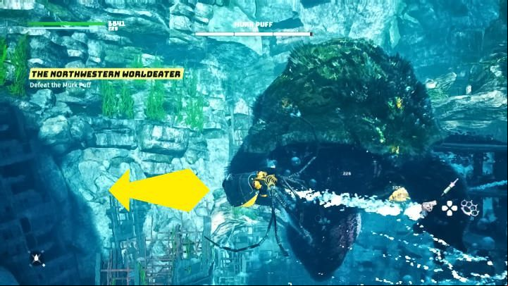 Murk Puff will start the fight with a charge, so you must be prepare to dodge sideways immediately - Biomutant: The Northwestern Worldeater - walkthrough - Main quests - Biomutant Guide