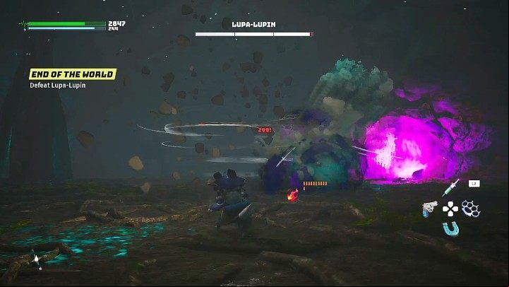 One of Lupa-Lupin's new abilities is the ability to move quickly around the arena - Biomutant: End of the World - walkthrough - Main quests - Biomutant Guide