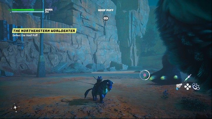 You can also use the lamps in the arena to hurt the boss - Biomutant: Hoof Puff - how to defeat? - Bosses - Biomutant Guide