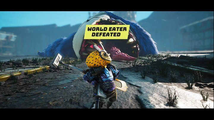The Jumbo Puff is the first World Eater you will encounter while playing Biomutant - Biomutant: The Tree of Life - walkthrough - Main quests - Biomutant Guide