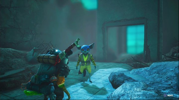 How to start: Talk to the man standing in the destroyed building in Surf Hurdle - Biomutant: The Signal Fire - walkthrough - NPC quests - Biomutant Guide