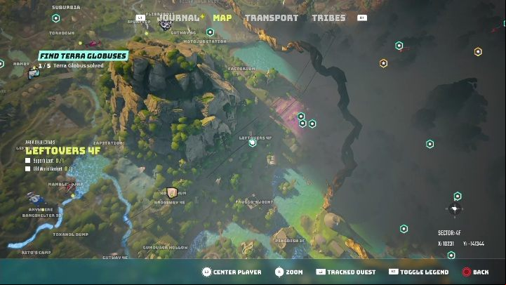 Location: Leftovers 4F - Biomutant: Find Terra Globuses - walkthrough - Exploration - Biomutant Guide