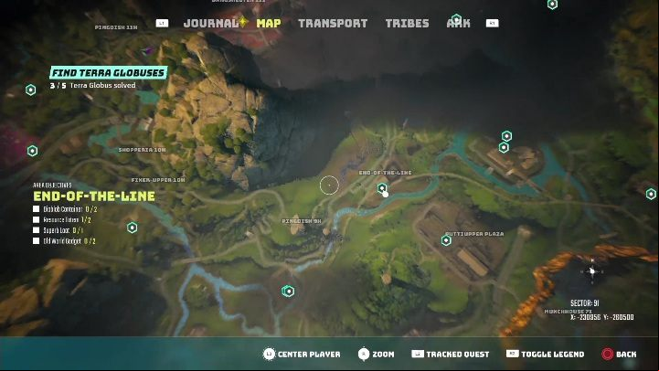 Location: End-of-the-line - Biomutant: Find Terra Globuses - walkthrough - Exploration - Biomutant Guide
