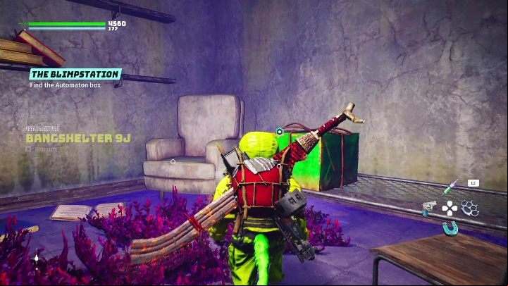 To complete this task, you must reach the building in the Blimpstation - Biomutant: Old World Knowledge - walkthrough - Exploration - Biomutant Guide