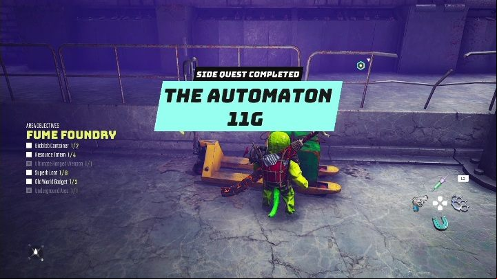 To complete this quest, you must reach the tunnel in the Fume Foundry - Biomutant: Old World Knowledge - walkthrough - Exploration - Biomutant Guide